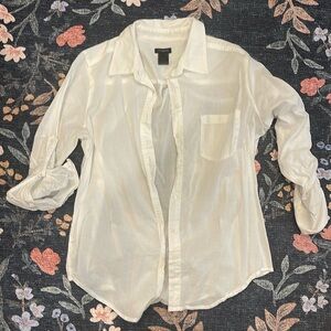 White Button-Up Women's Top